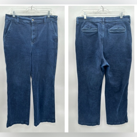 J CREW Woman cotton wide leg trouser wardrobe staple minimalist casual jean 32 - Picture 1 of 11